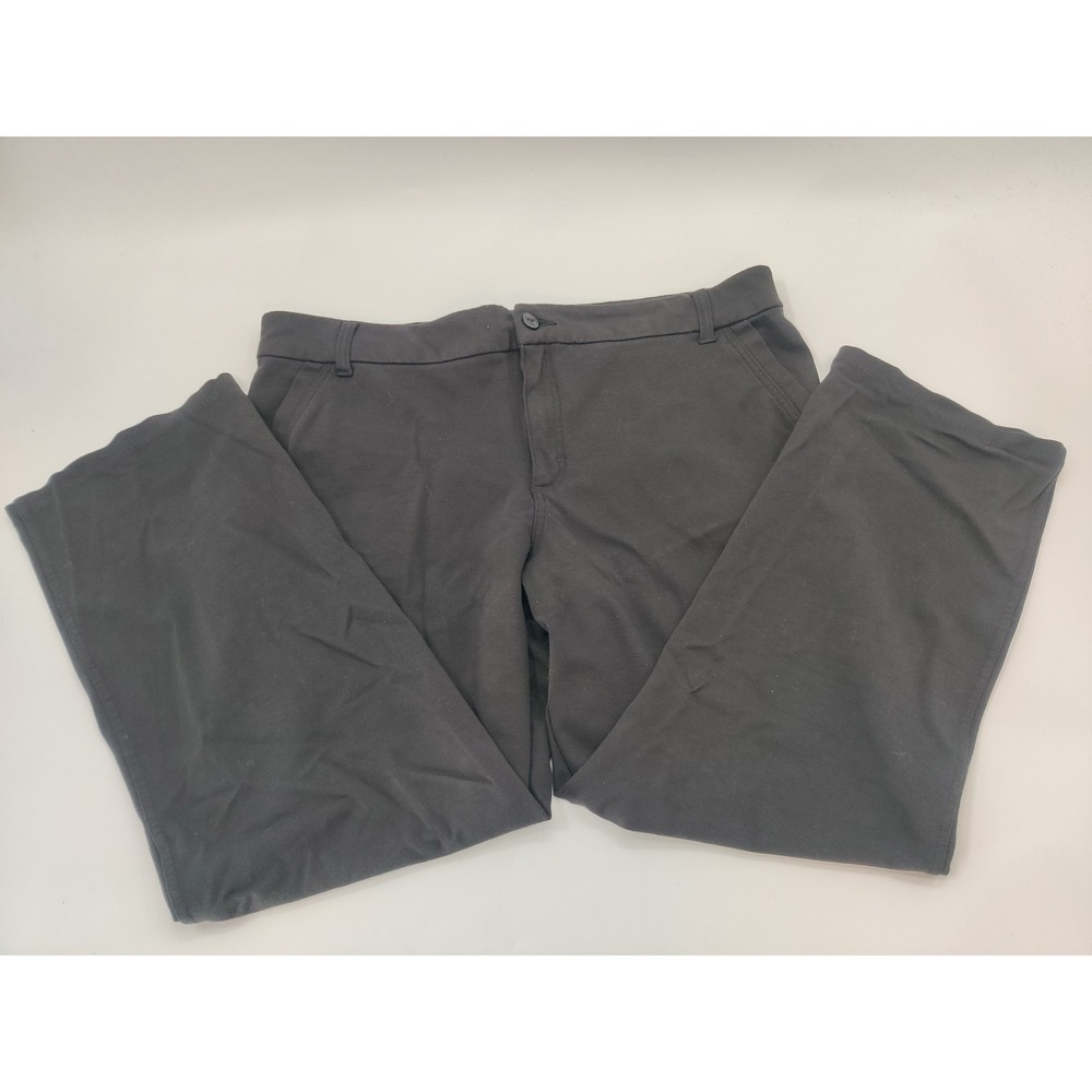 Lee Mens Black Straight Leg Dress Pants Mid Rise Stretch Trousers 20 Medium